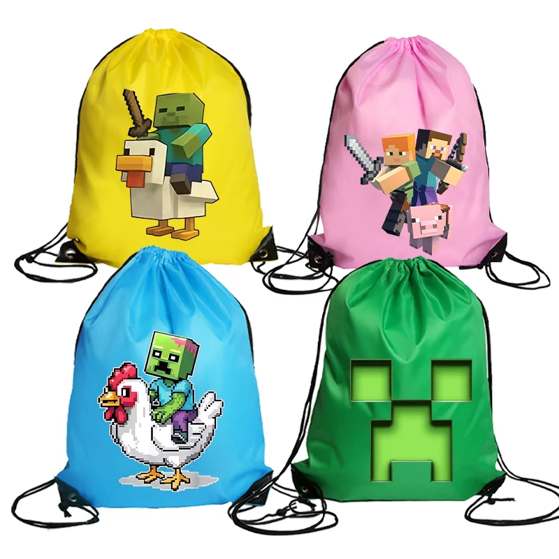 Party Games Minecraft - Hot Pixel Game Drawstring Bag Men