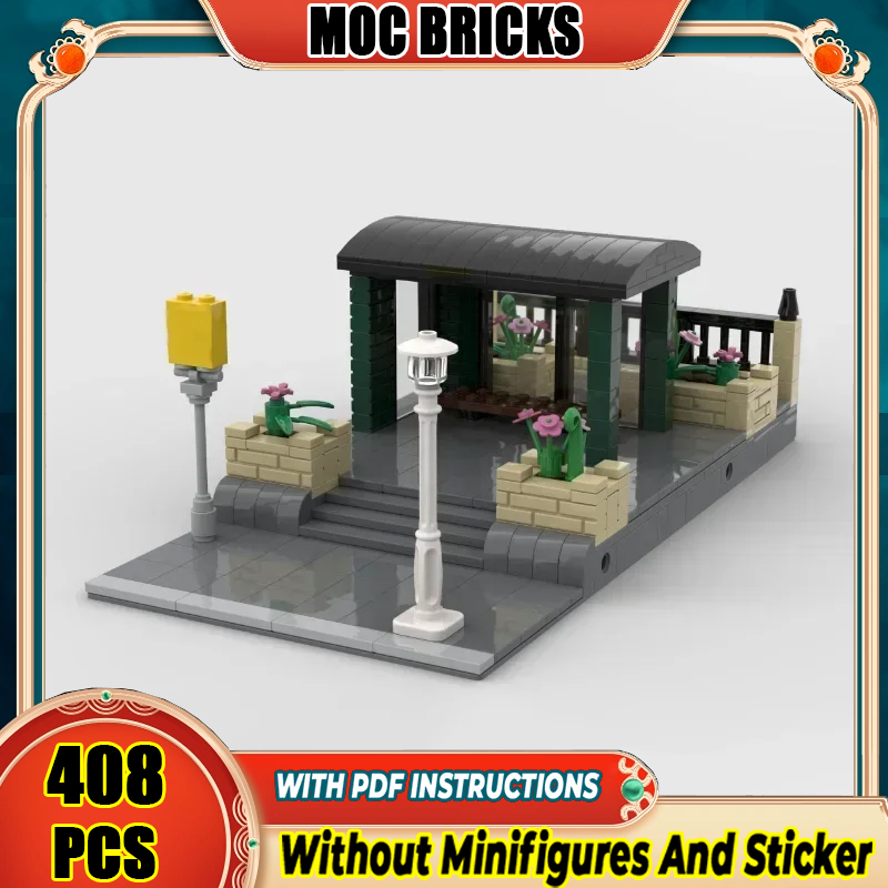 Party Games Bus - City Street View Model Moc Building