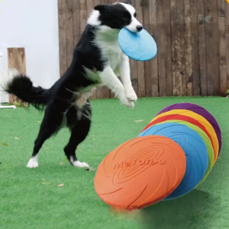 Frisbee Freestyle Disc - Flying Disc Soft Rubber Pet Frisbee