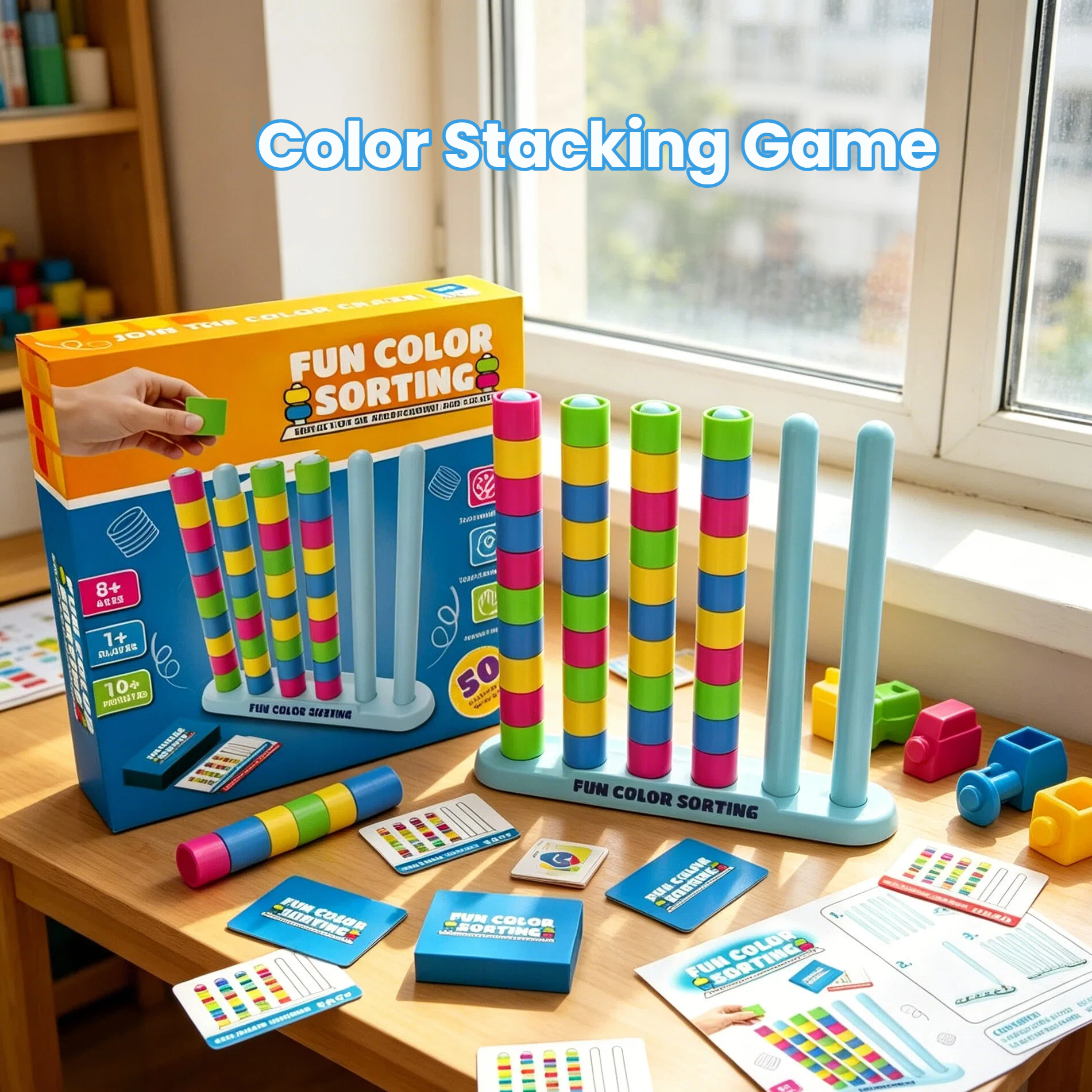 Quick Games Party - Color Stack Challenge Game-Fast-Paced Color Match