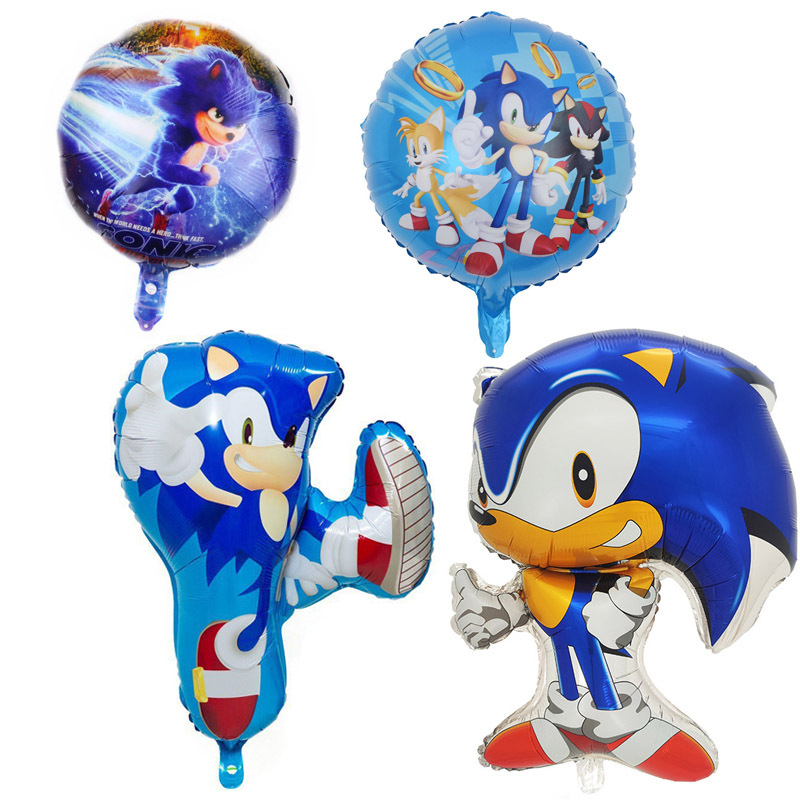 Party Games Adult Birthday - Cartoon Blue Flashing the Hedgehog Balloon