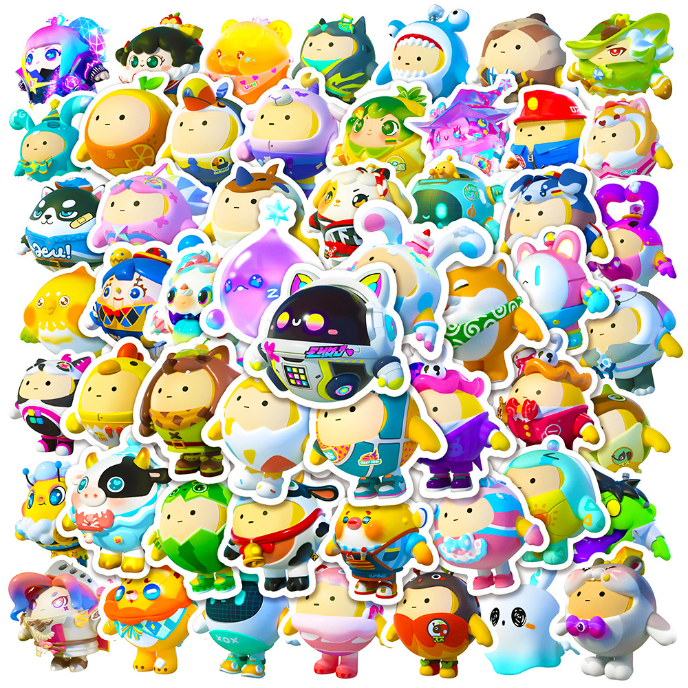 Party Games Phone - 50Pcs Kawaii Eggy Party Cartoon Stickers