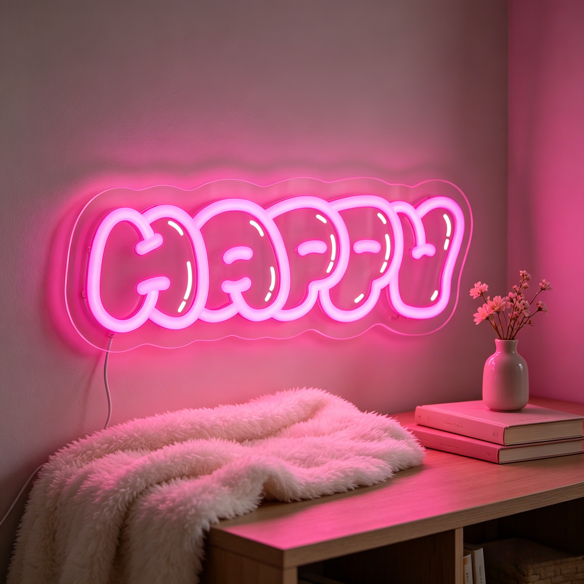 Party Games Night - Happy Neon Sign LED Wall Art