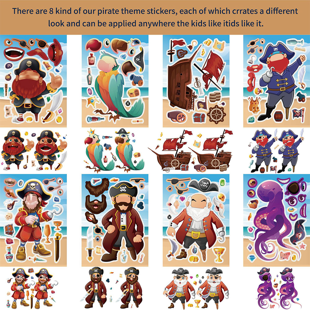 8/16Sheets Cool Pirate Ship Pu - Party Games Phone review and price