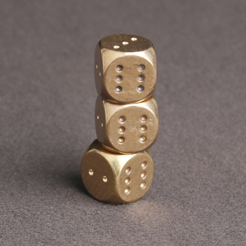 10/5PCS Brass Game Dice 15MM B - Party Games Juegos De Mesa review and price