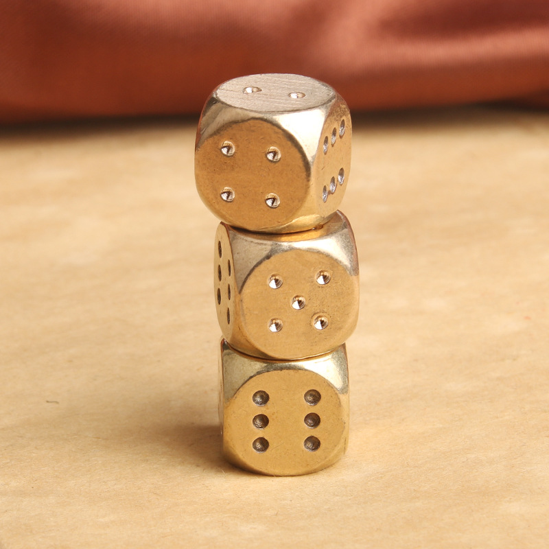 10/5PCS Brass Game Dice 15MM B - Party Games Juegos De Mesa review and price