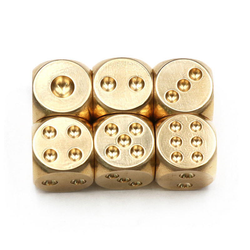 10/5PCS Brass Game Dice 15MM B - Party Games Juegos De Mesa review and price