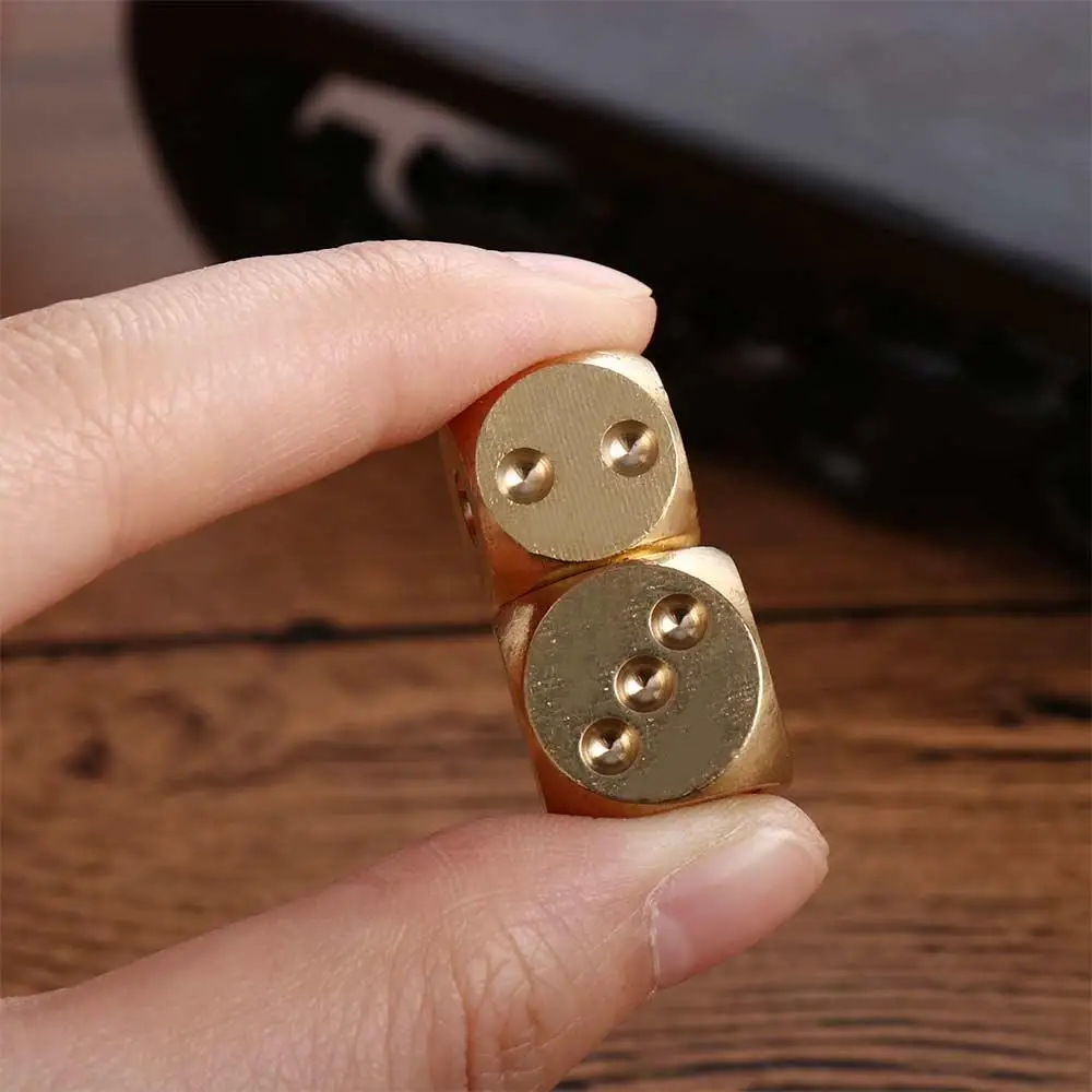 10/5PCS Brass Game Dice 15MM B - Party Games Juegos De Mesa review and price