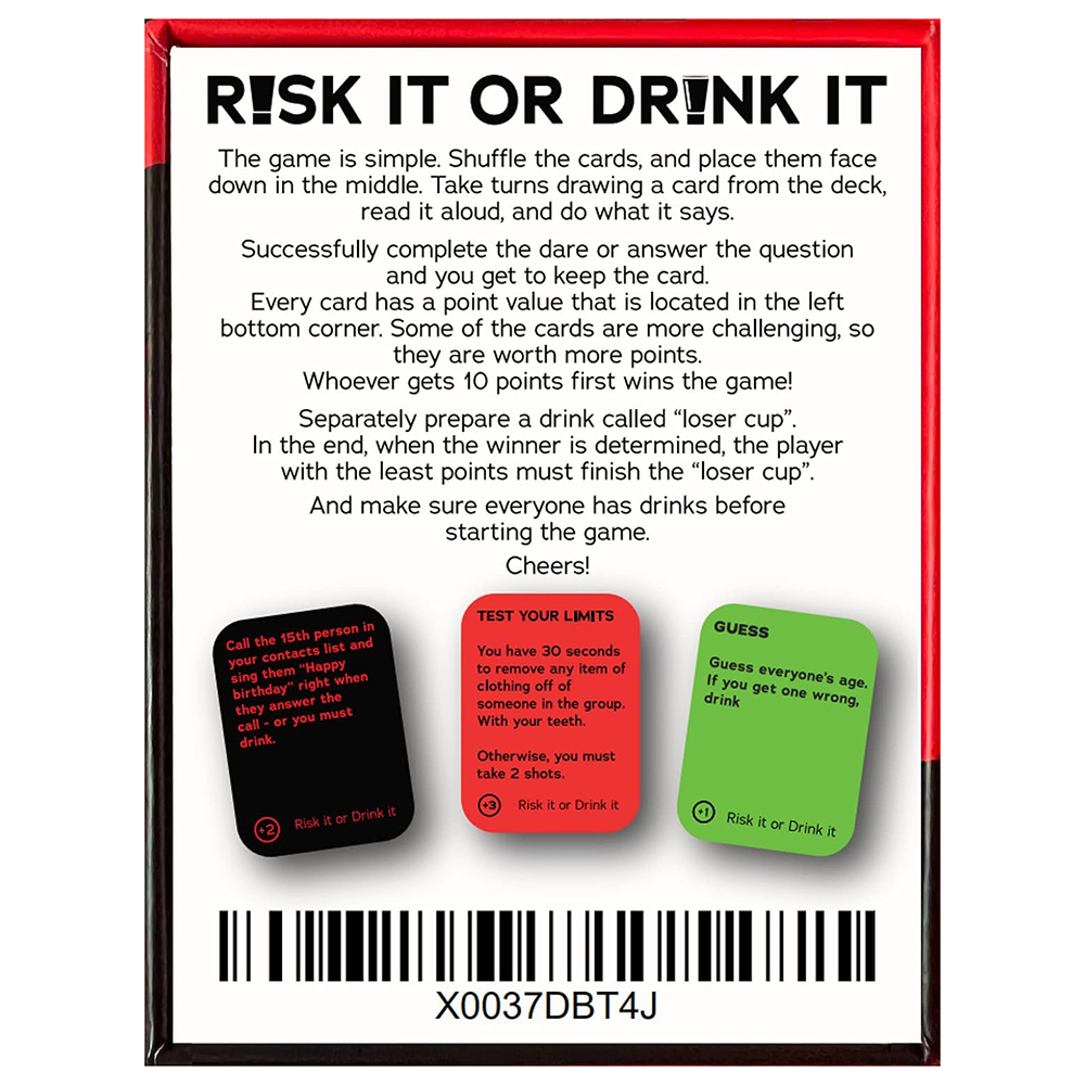 Risk It Or Drink It Fun Party  - Party Games Adults Drinking review and price