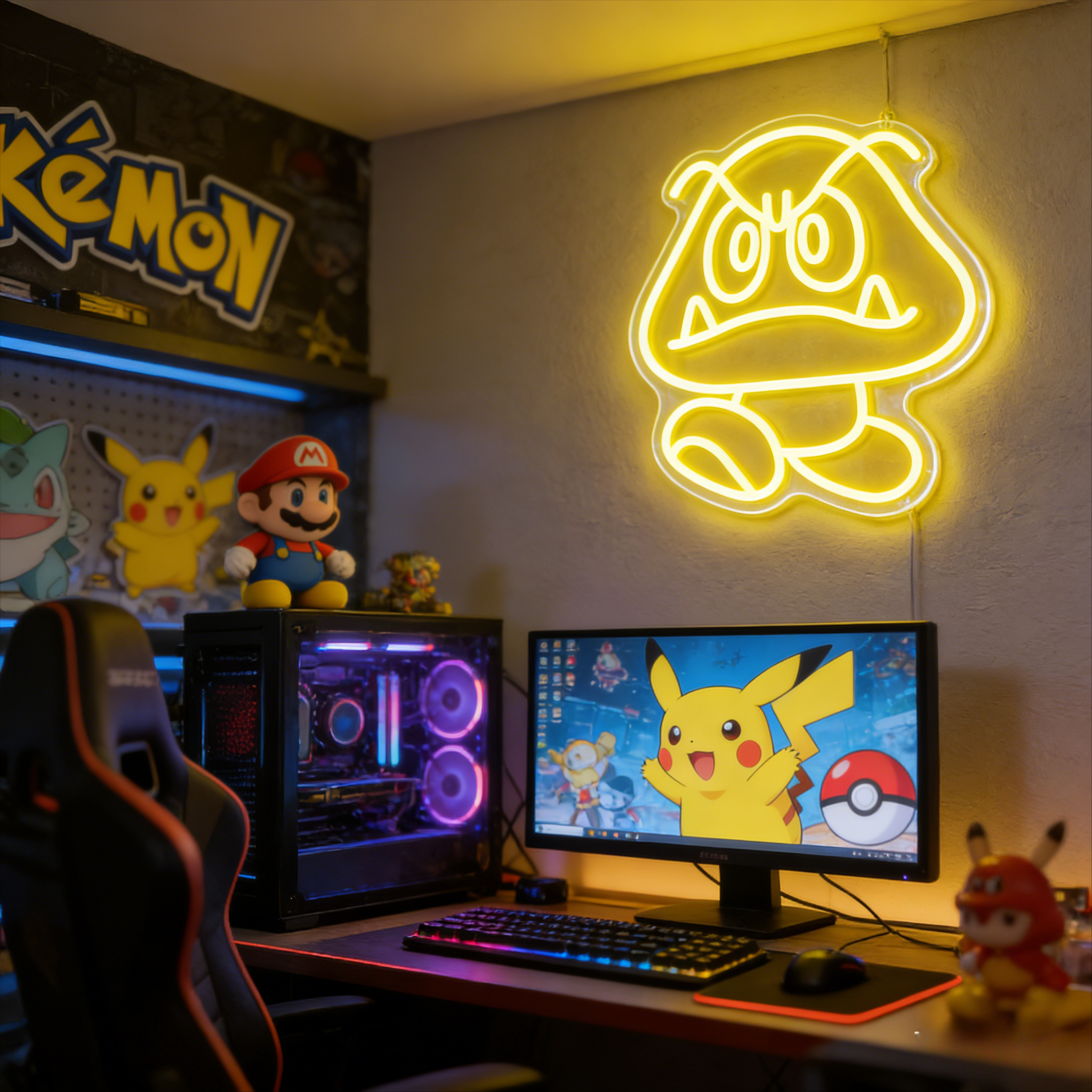 Cute Monster Neon Light LED Di - Party Games Night review and price