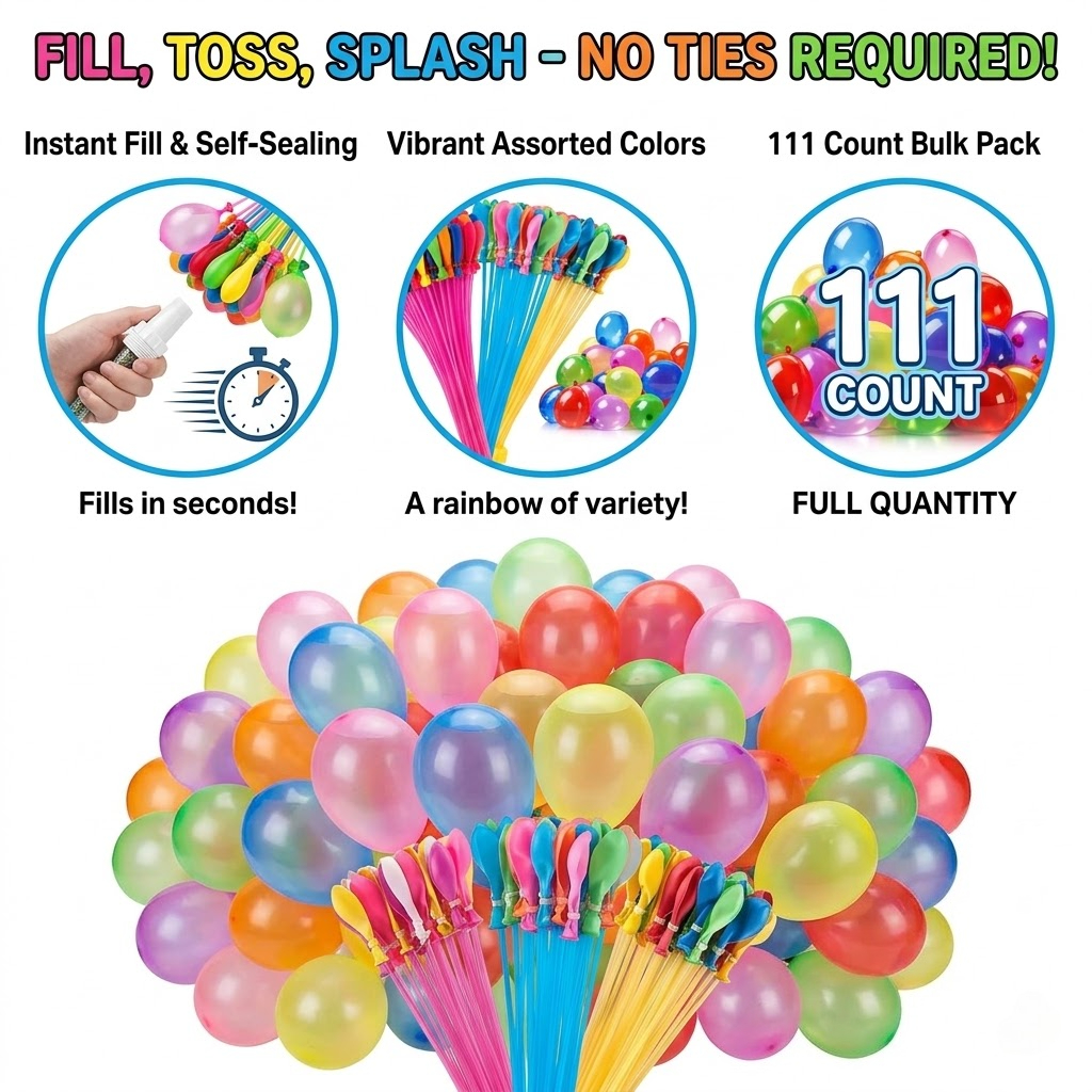111Pcs Quick Fill Water Balloo - Quick Games Party review and price