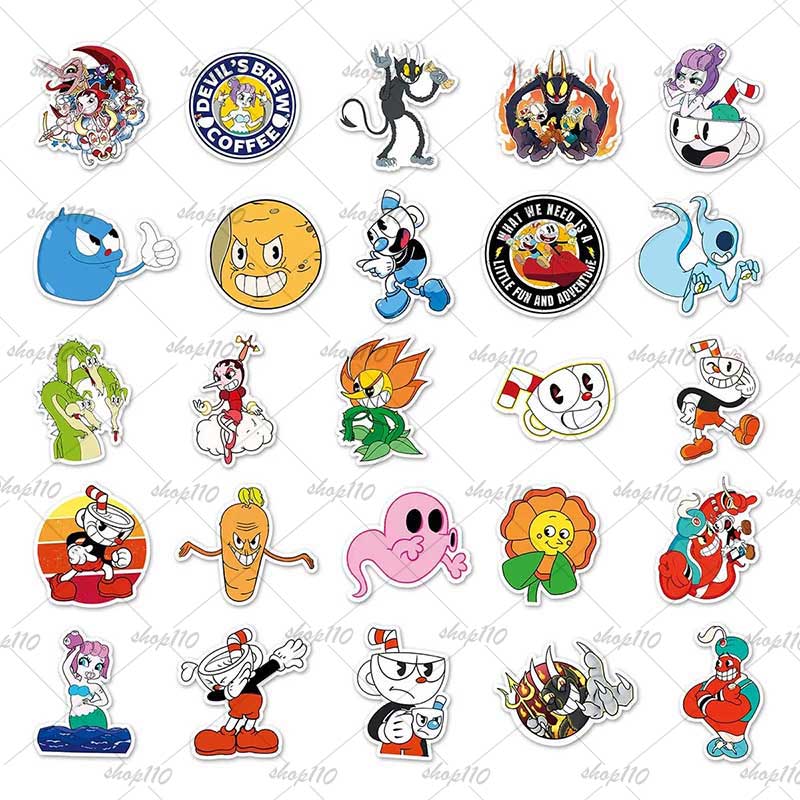 Cuphead Sticker Boy Game Gift  - Party Games Phone review and price