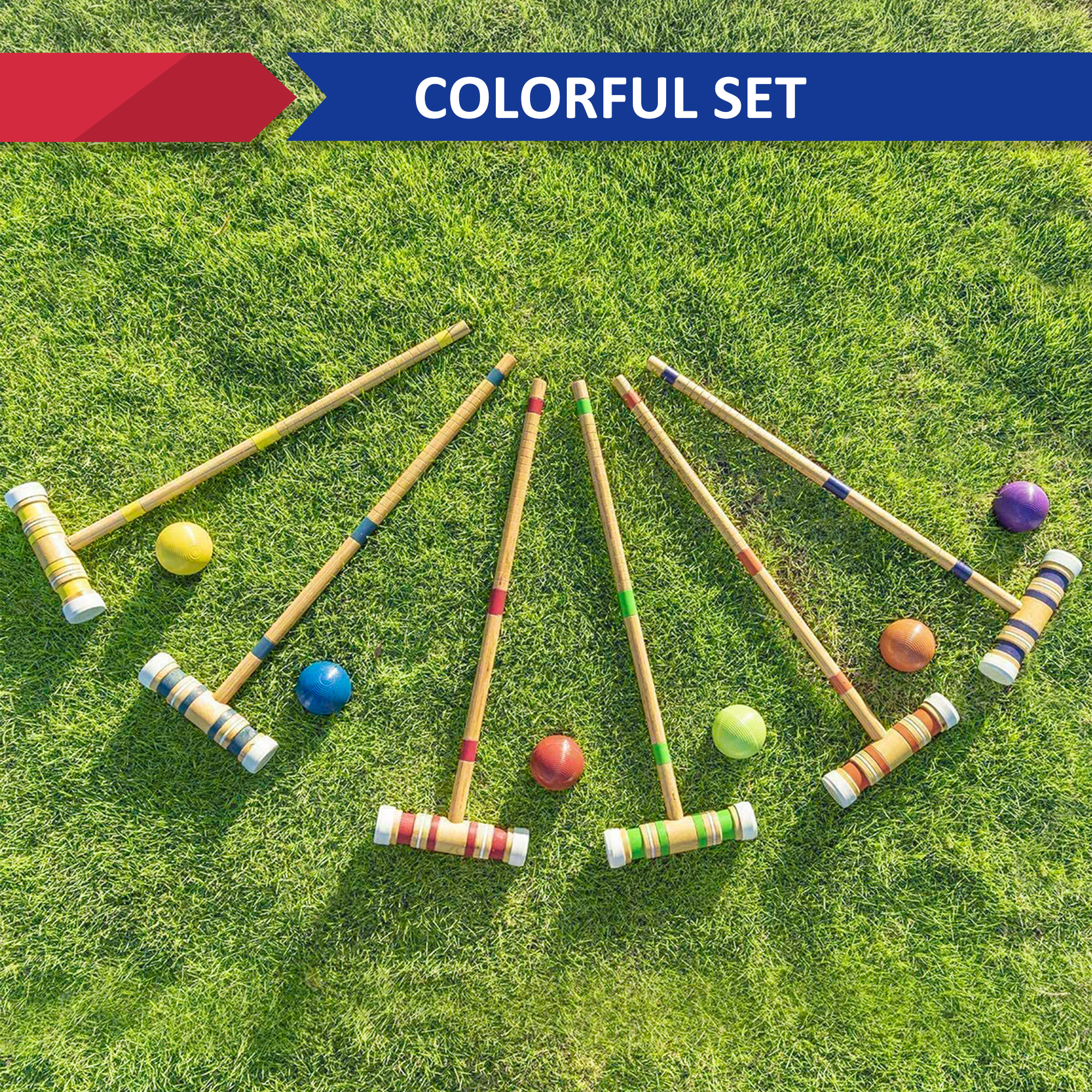 Six-Player Croquet Set with Wo - Croquet Set Lawn review and price