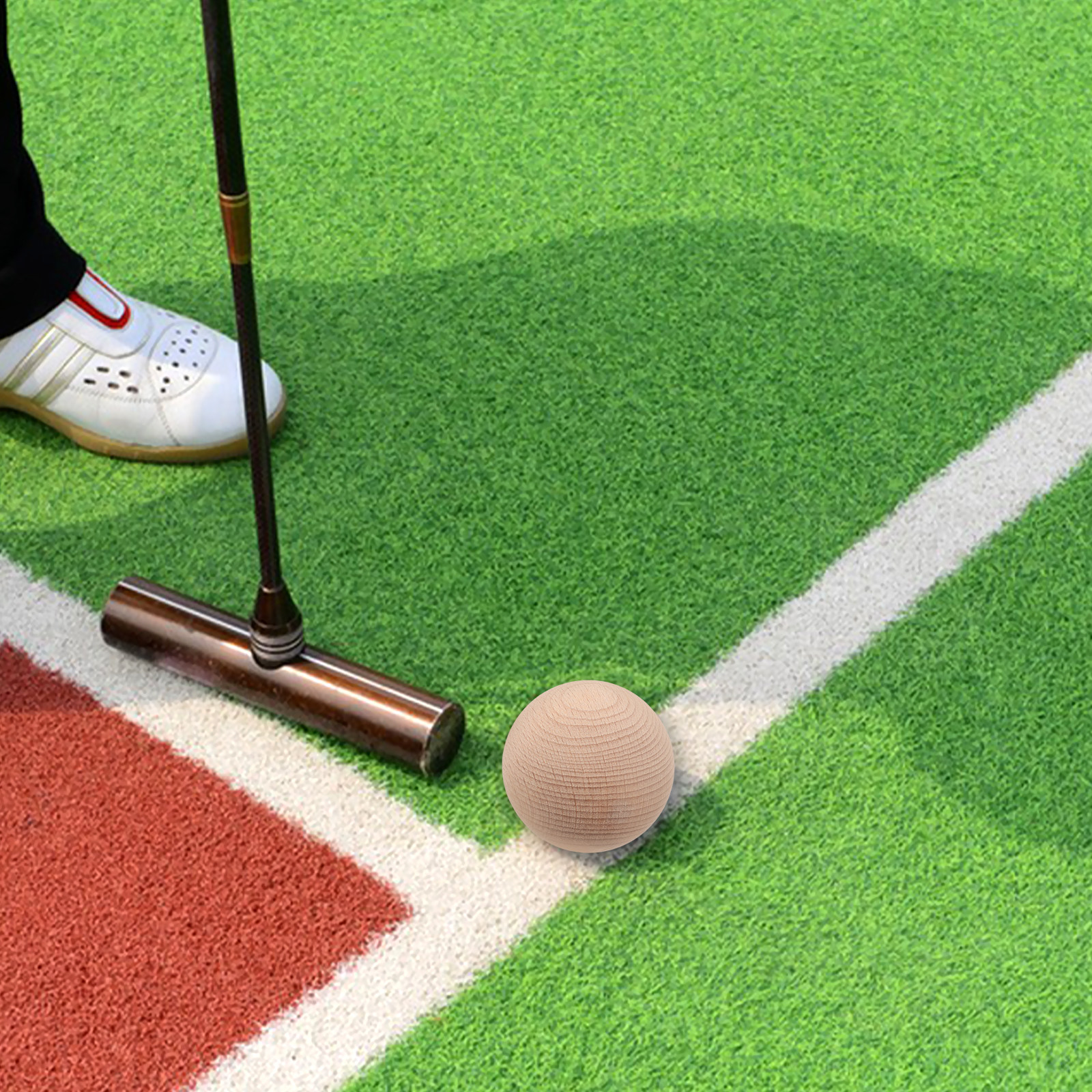 3Pcs Solid Beech Wood Golf Cro - Croquet Set Lawn review and price