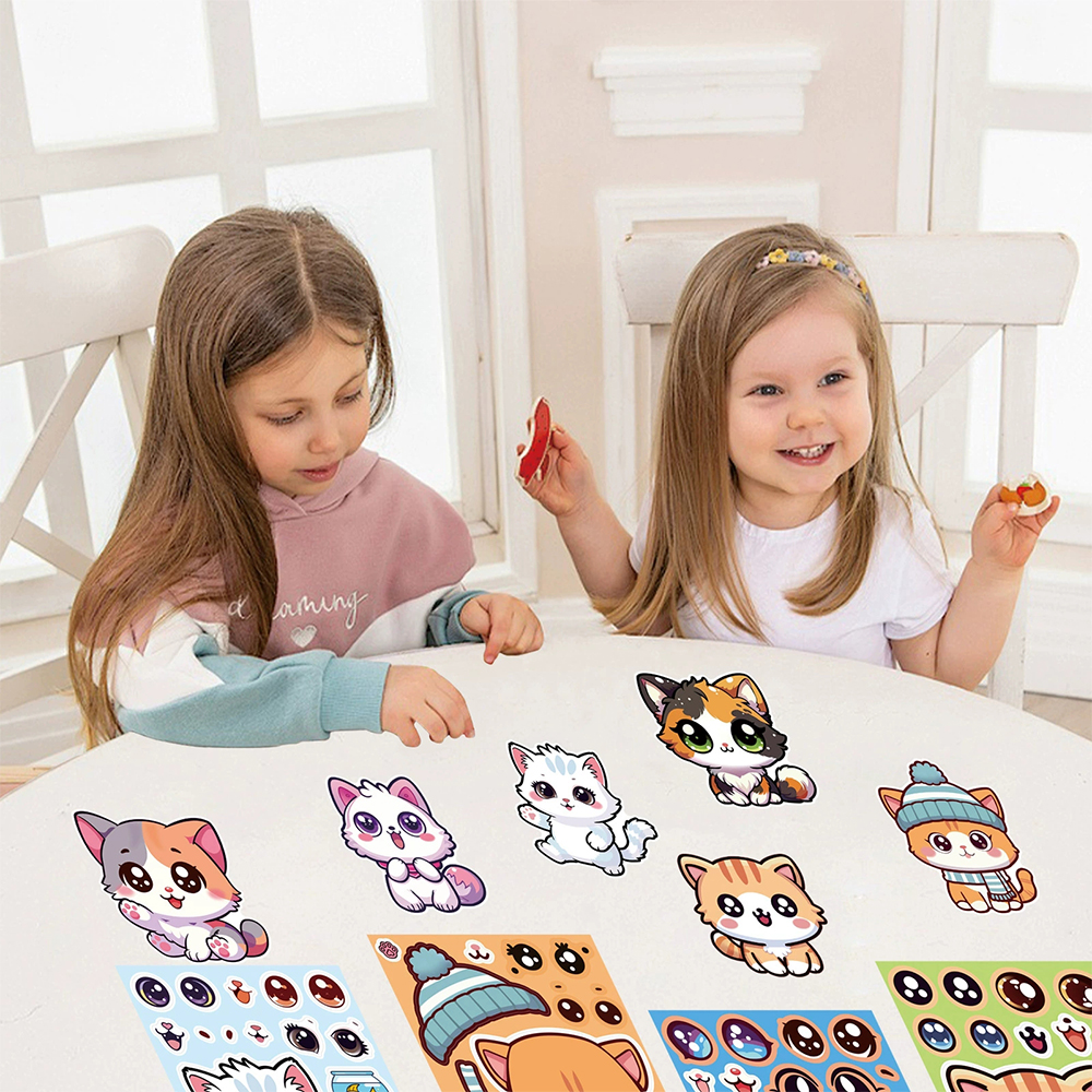 8/16Sheets Cute Cat Cartoon Ma - Party Games Instagram review and price