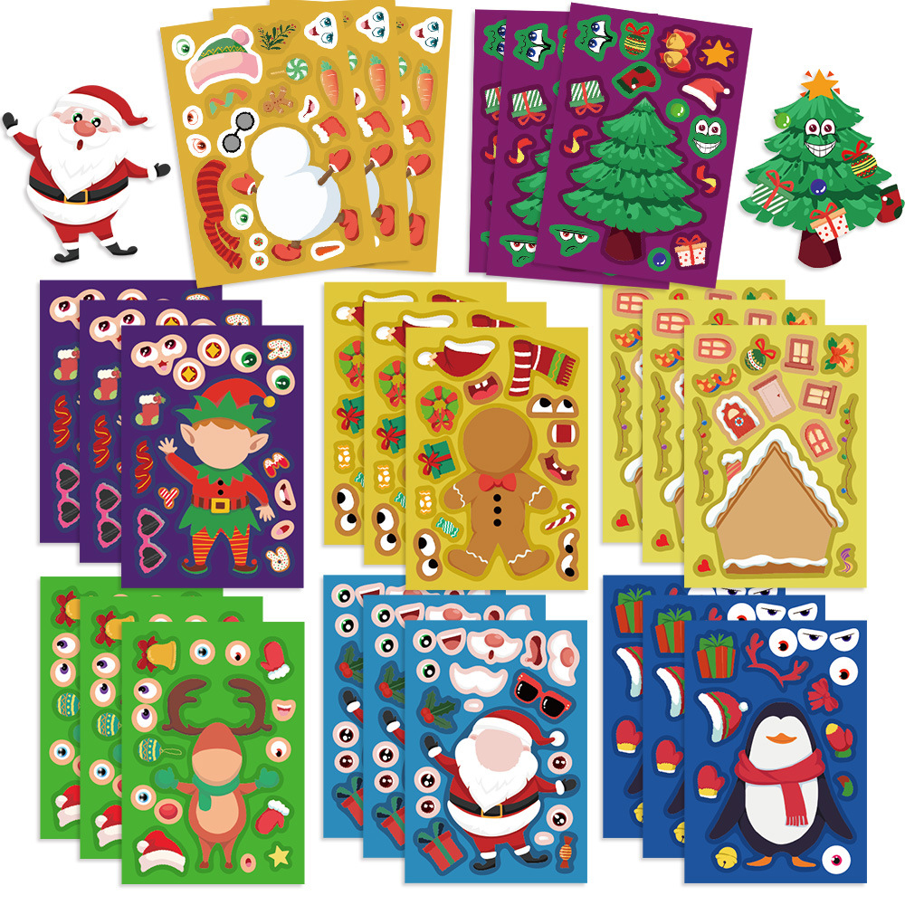 8/16Sheets Cartoon Christmas M - Party Games Instagram review and price