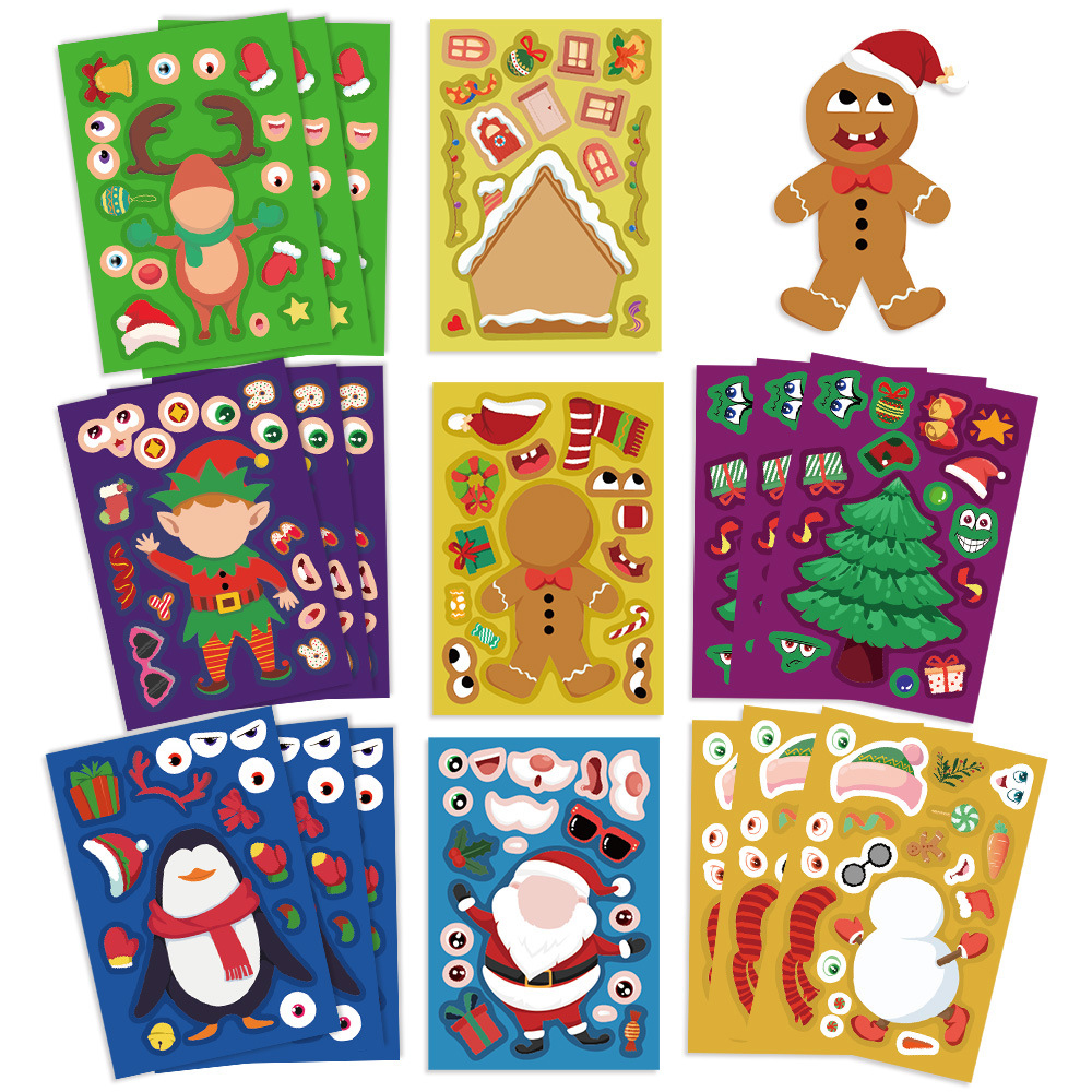 8/16Sheets Cartoon Christmas M - Party Games Instagram review and price