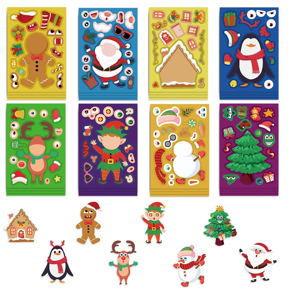 8/16Sheets Cartoon Christmas M - Party Games Instagram review and price