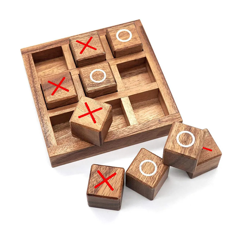 Wooden Tic Tac Toe Board Game  - Party Games Juegos De Mesa review and price