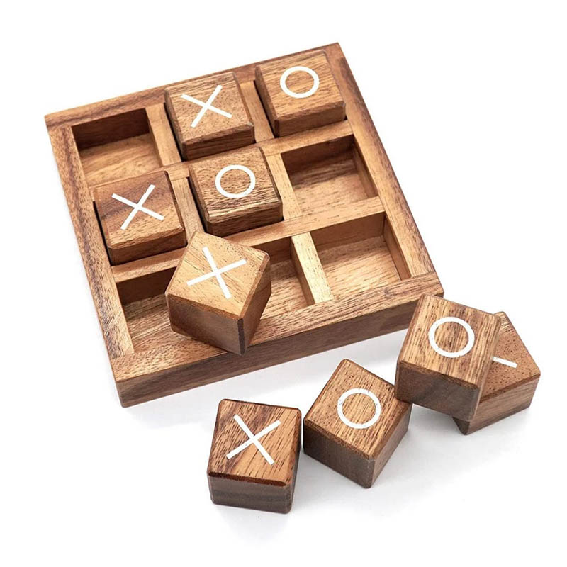 Wooden Tic Tac Toe Board Game  - Party Games Juegos De Mesa review and price