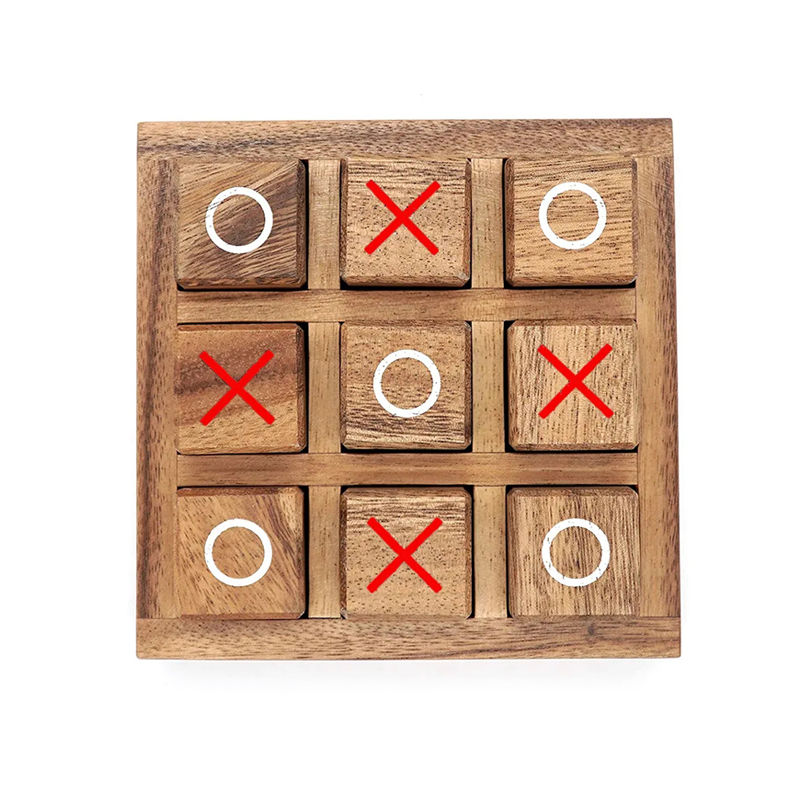 Wooden Tic Tac Toe Board Game  - Party Games Juegos De Mesa review and price