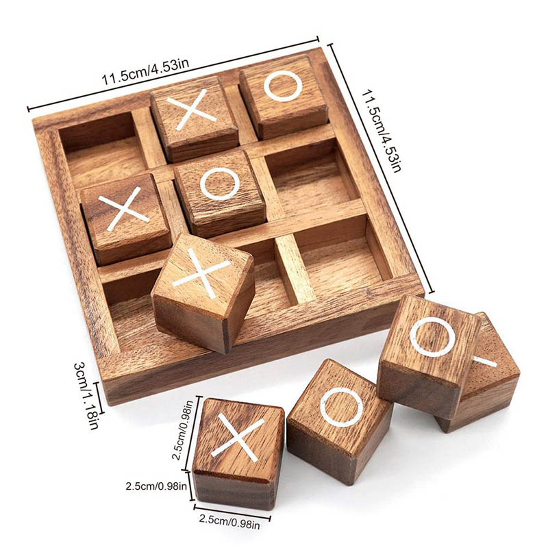 Wooden Tic Tac Toe Board Game  - Party Games Juegos De Mesa review and price