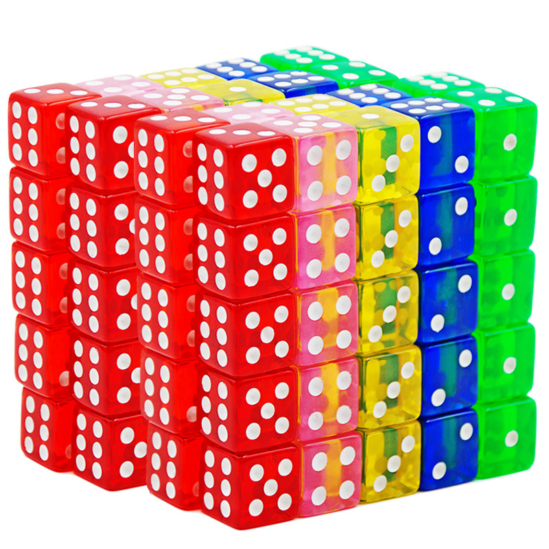10PCS Transparent Colored Dice - Party Games Juegos De Mesa review and price