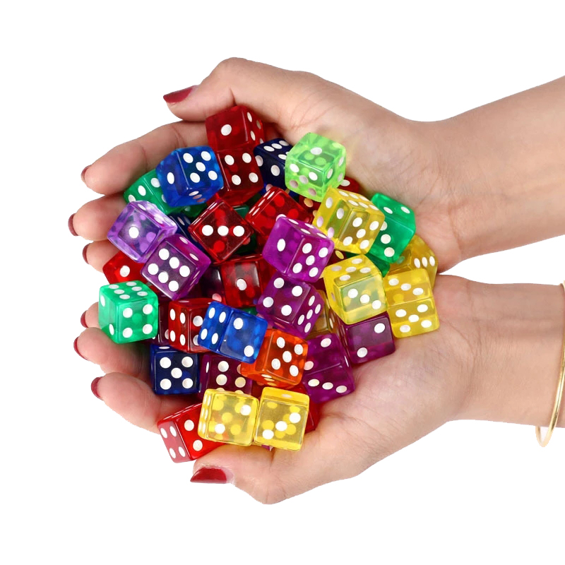 10PCS Transparent Colored Dice - Party Games Juegos De Mesa review and price