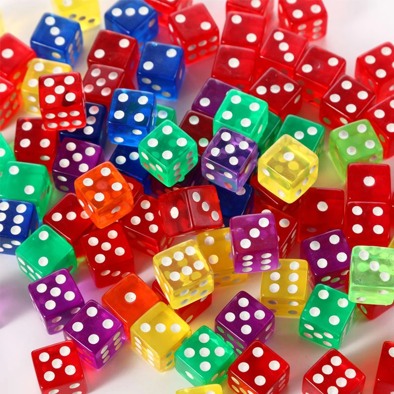 10PCS Transparent Colored Dice - Party Games Juegos De Mesa review and price