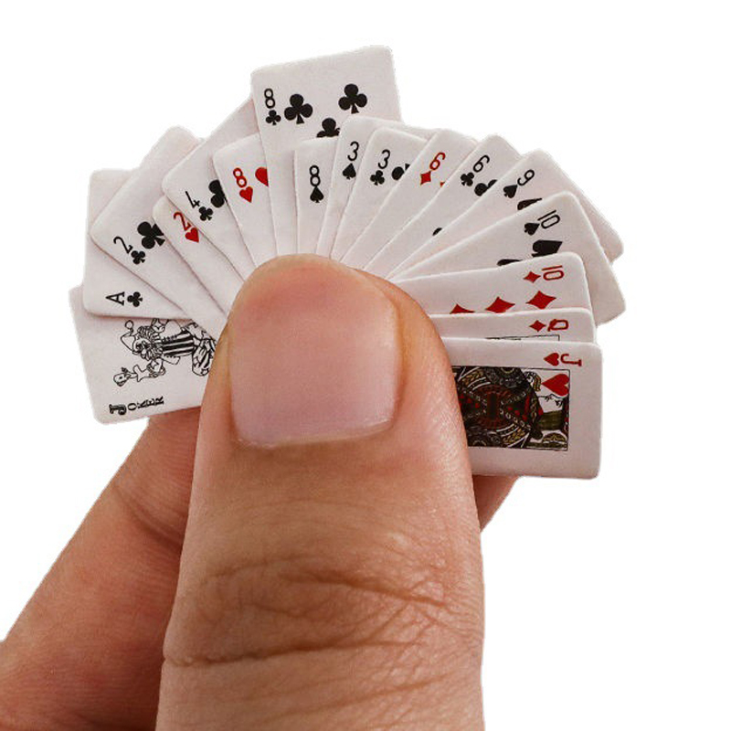 Mini Poker Playing Cards Cute  - Party Games Juegos De Mesa review and price