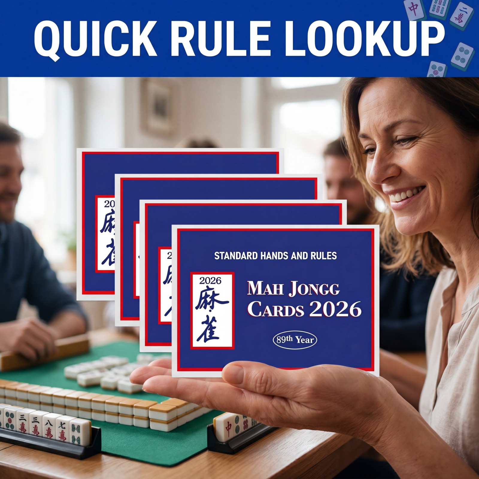 Paper Mahjong Rule Card Set Po - Quick Games Party review and price