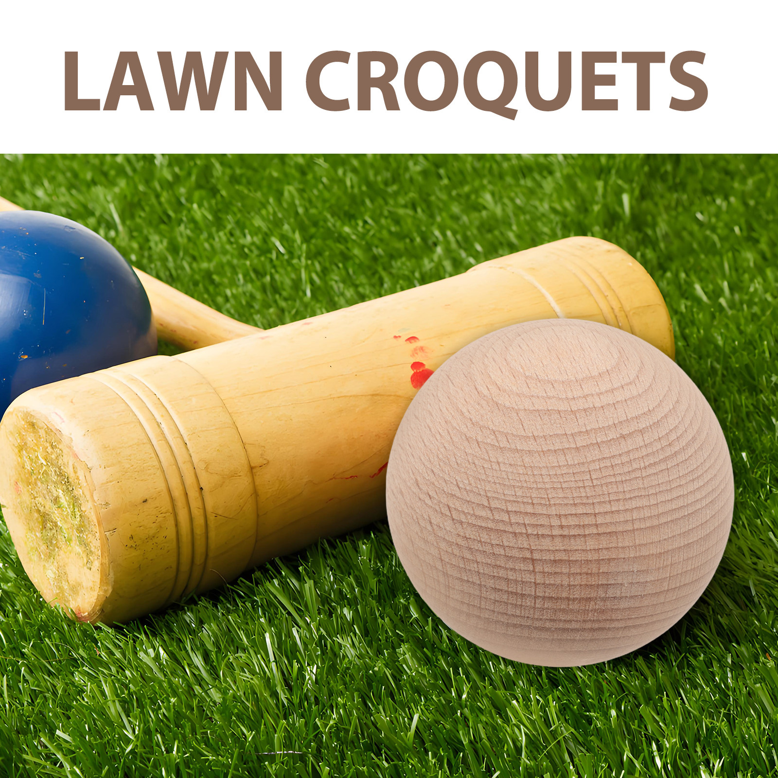 3pcs Beech Wood Croquet Golf B - Croquet Set Lawn review and price