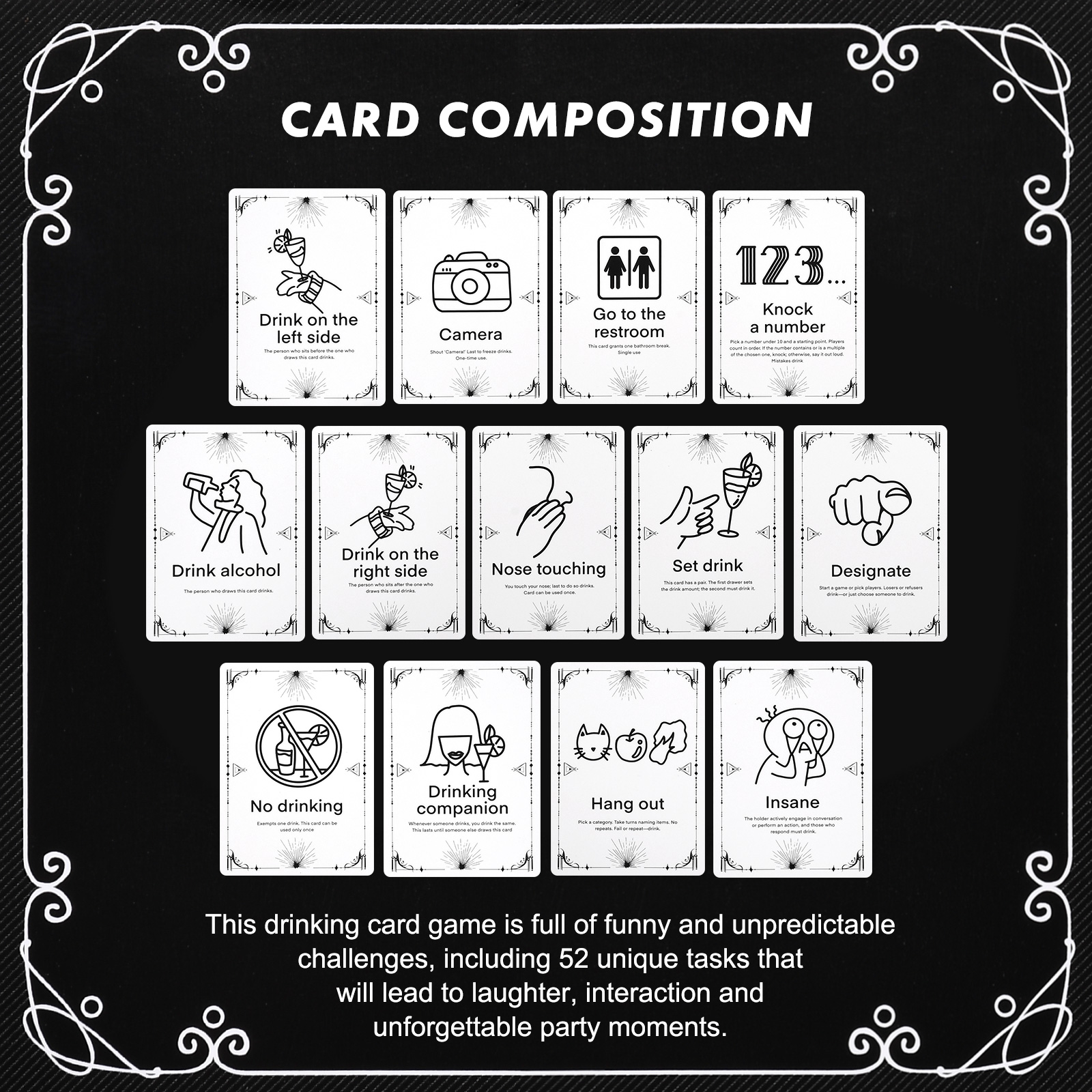 Adult Drinking Game Cards – 52 - Party Games Adults Drinking review and price