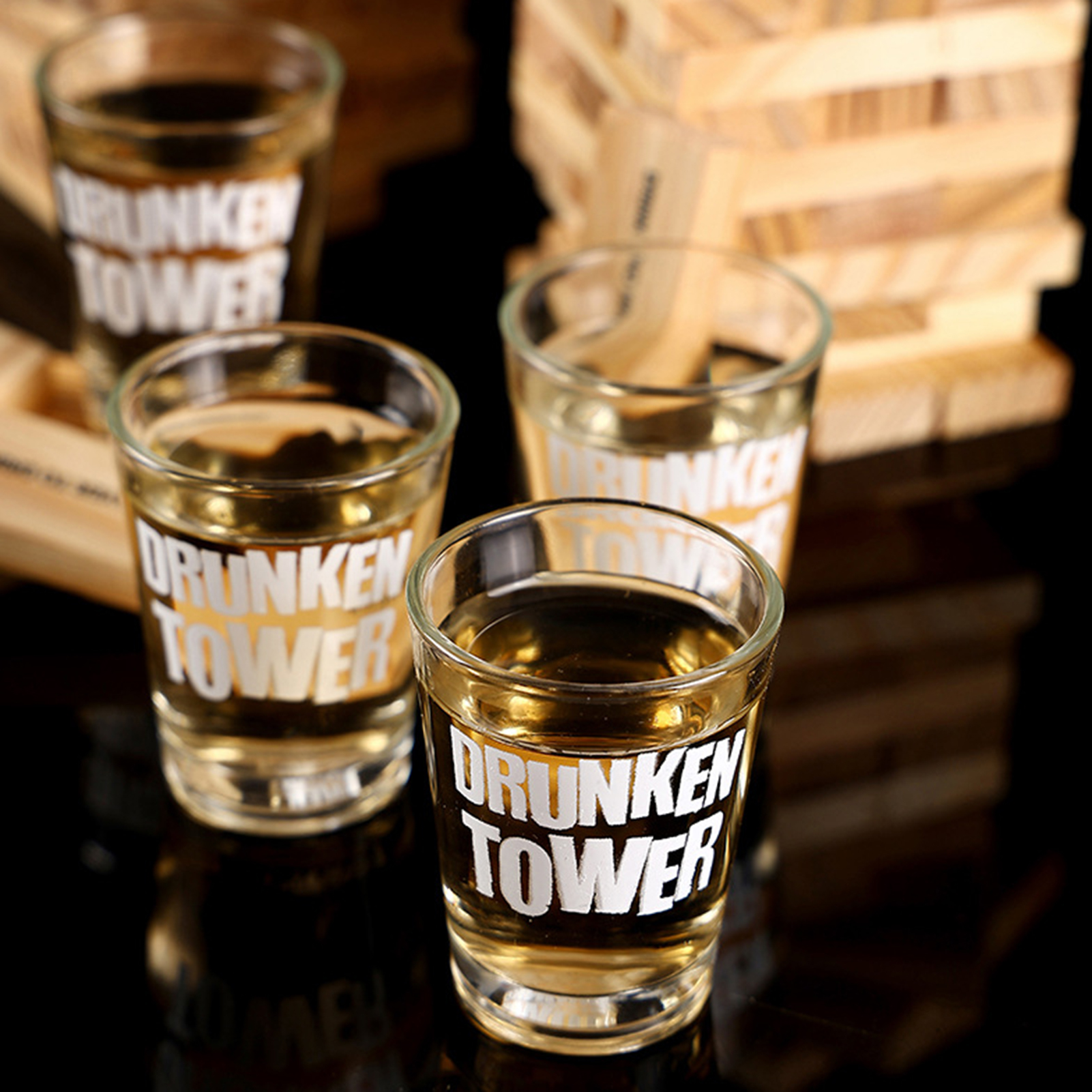 Wooden Stacking Drinking Game  - Party Games Adults Drinking review and price