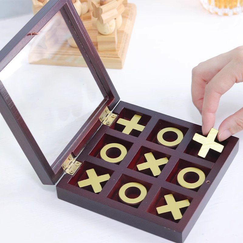 Classic XOXO Wooden Tic Tac To - Party Games Juegos De Mesa review and price