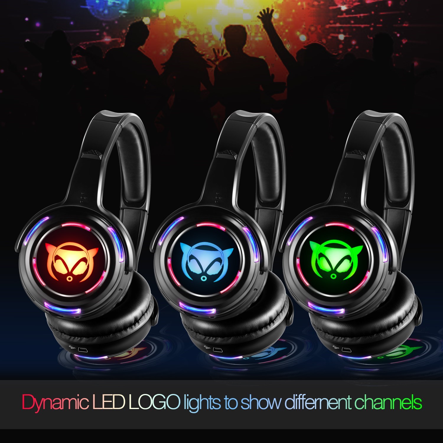 Silent Disco Headphones LED Wi - Party Games Mobile review and price