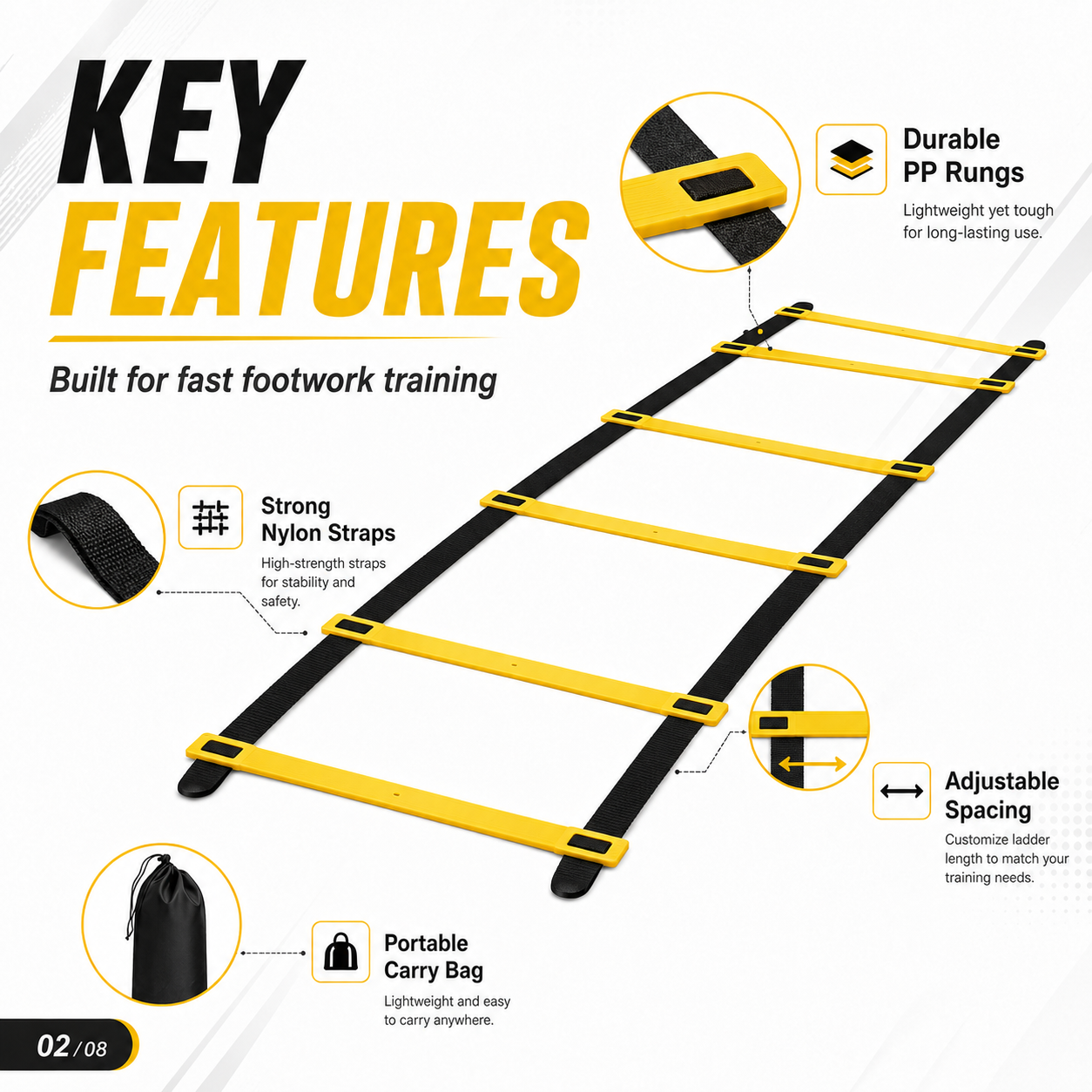 Agility Ladder Set 2-10M Speed - Ladder Toss Set review and price