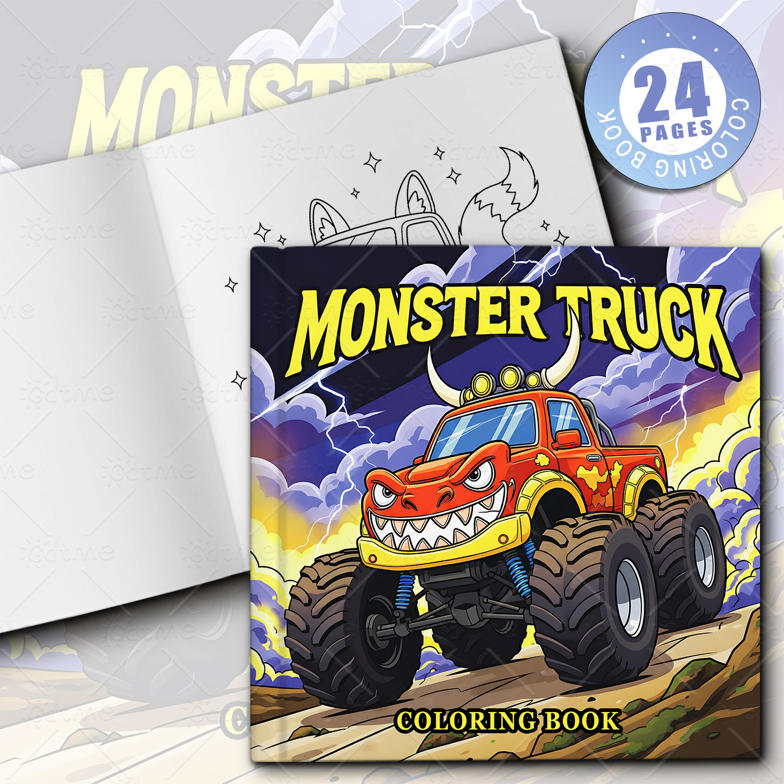 MONSTER TRUCK Coloring Book fo - Party Games Adult Birthday review and price
