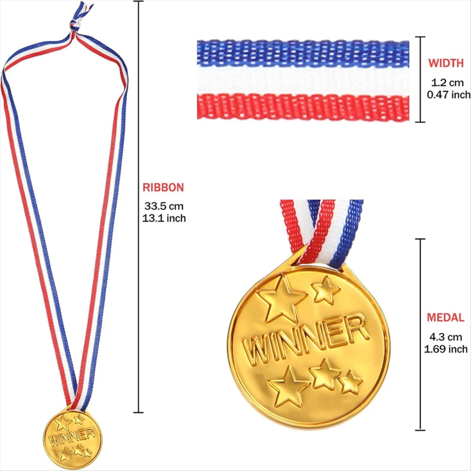 30Pcs Plastic Gold Winners Med - Party Games Engagement review and price