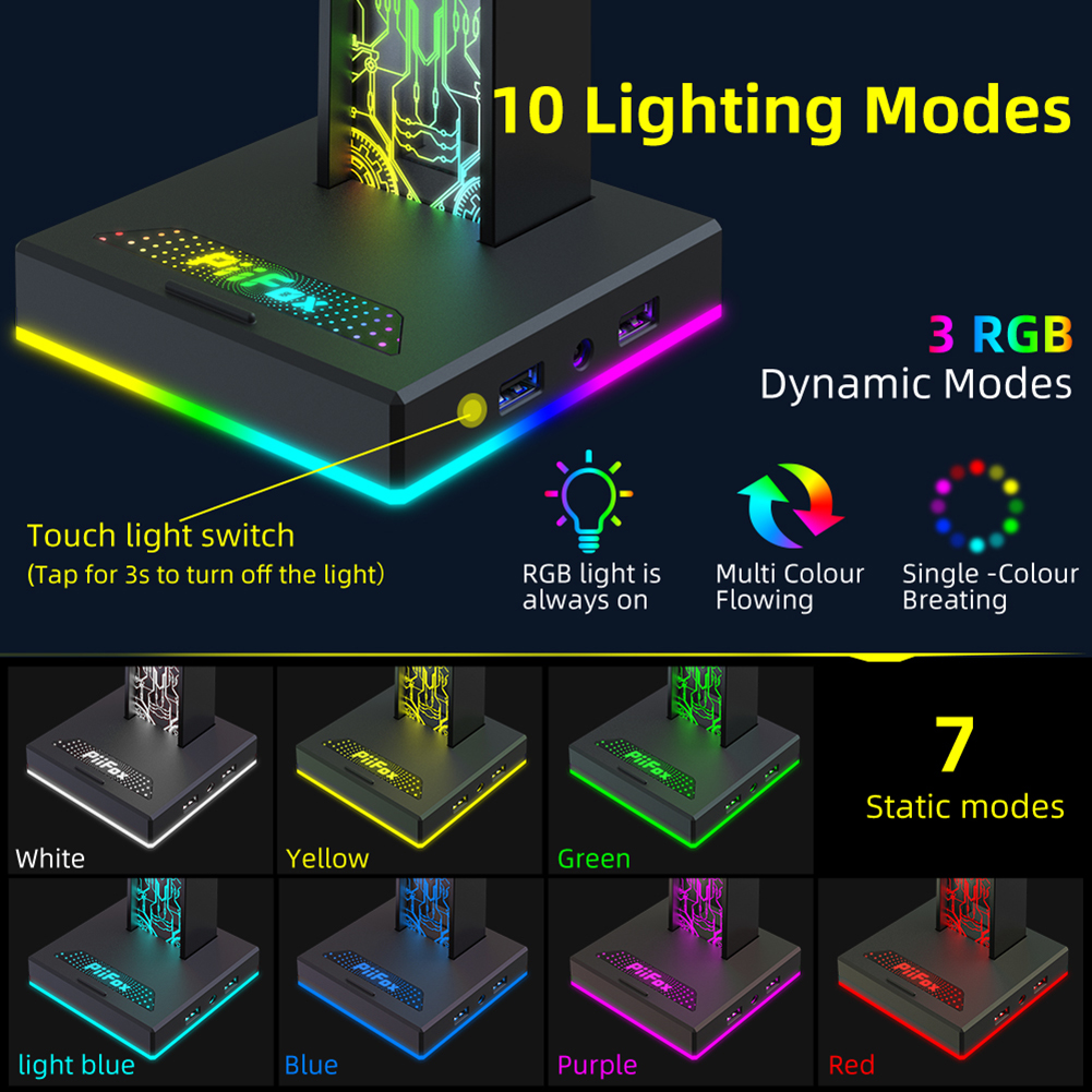 RGB Gaming Headphone Stand Dua - Party Games Pc review and price