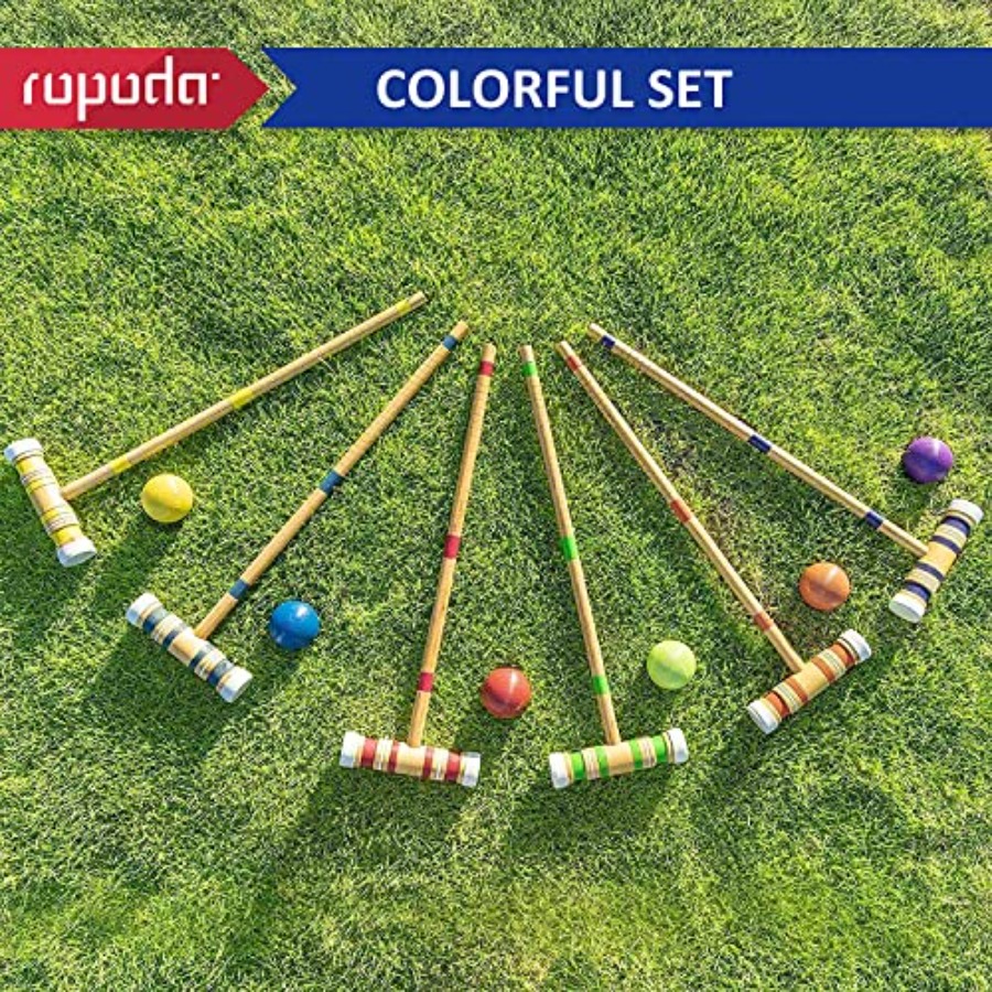 Six-Player Croquet Set with Wo - Croquet Set Lawn review and price