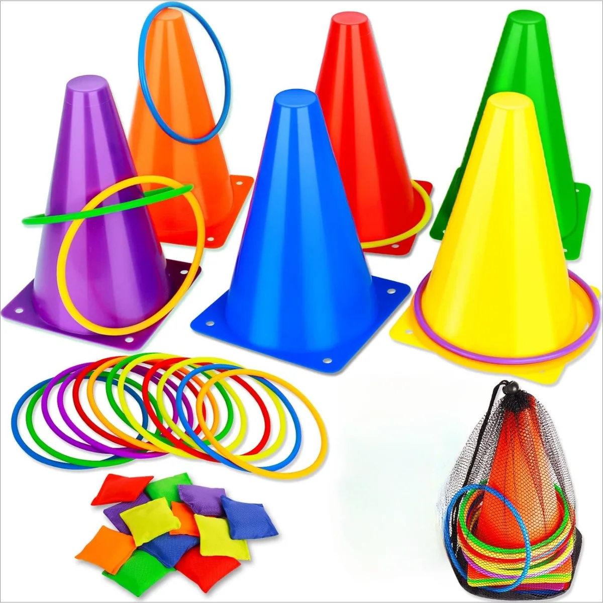 3 in 1 Soft Plastic Cones Bean - Cornhole Board Set review and price